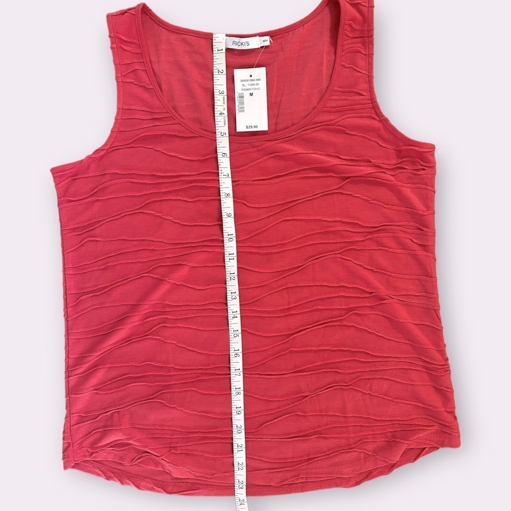 NWT Ricki's Sleeveless Top - Coral Pink - Size Medium - Picture 5 of 6